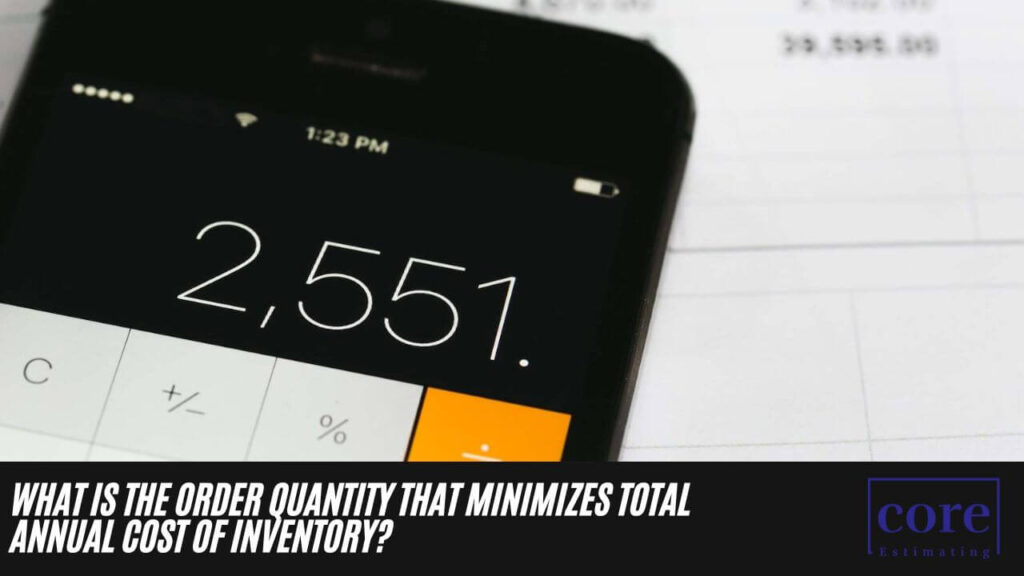 What is the Order Quantity that Minimizes Total Annual Cost of Inventory